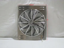 17 x 22 Universal Radiator Fan Shroud and 16" Chrome Plastic Fan 2600CFM