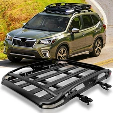 55"x40'' Roof Rack Luggage Cargo Carrier Basket w/ Cross Bar For Subaru Forester