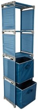 Quest Camping Pack Away Portable Lightweight Shelf Shelving Unit 2 Storage Boxes
