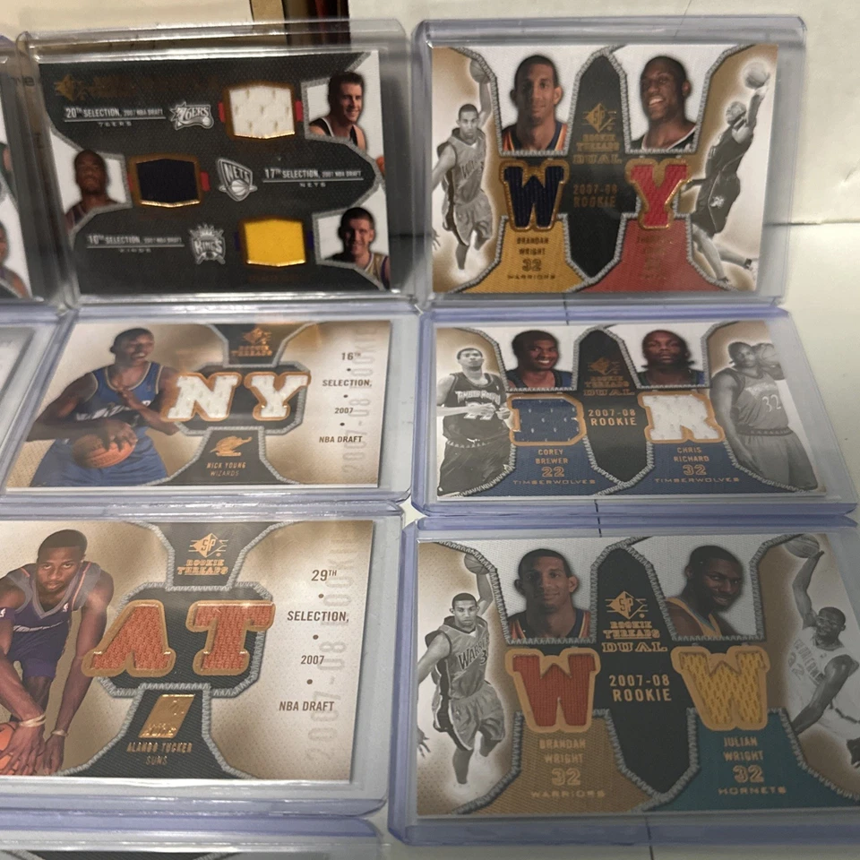 2007-08 Upper Deck SP Rookie Threads Lot 13 Cards Triple, Dual, #’ed - Image 3 of 4