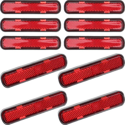 #ad 10 Pcs Red Reflectors Driveway for Trailers Screw on Trucks Bike Decoration $17.93