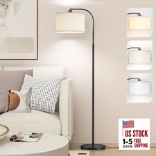 Arc Floor Lamps for Living Room with 3 Color Temperatures, Modern Floor Black