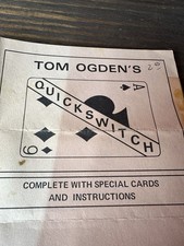 Card Trick Quick Switch Tom Ogden Vintage Packet Trick