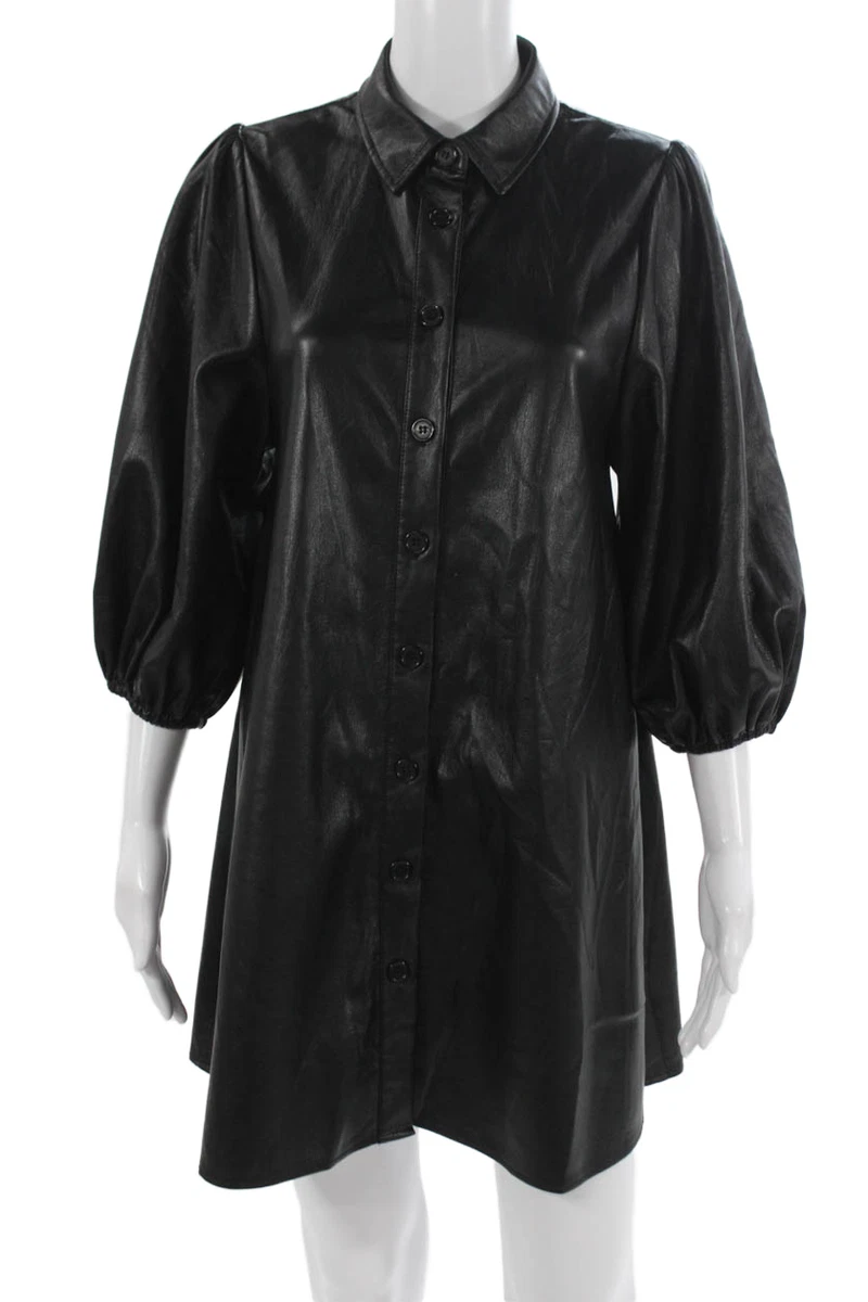 Leather 3/4 Sleeve Solid Dresses for Women for sale | eBay