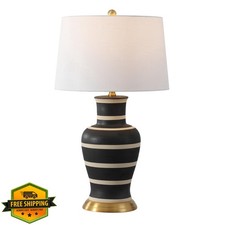 JONATHAN Y black beige urn lamp