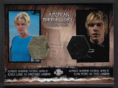 AMERICAN HORROR STORY COSTUME CARD #ARC25 JESSICA LANGE & EVAN PETERS Breygent