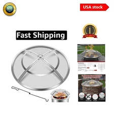 22-Inch Stainless Steel Fire Pit Spark Screen - Safety & Style for Outdoors