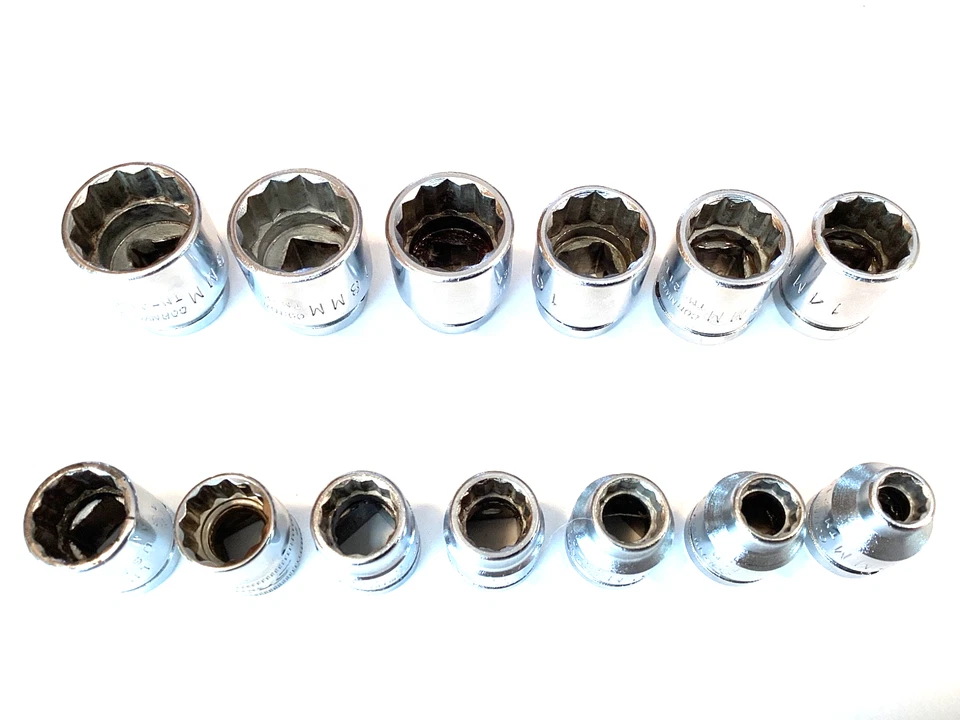 Cornwell And Snap On USA 13 Piece 3/8”Drive 12 POINT Metric Shallow Socket Set - Image 3 of 4