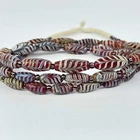 Red Feather Venetian Trade Beads 38 Inch