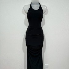 symphony black cocktail evening prom long maxi bodycon dress gown lace train