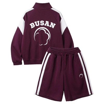 LOOKISM OFFICIAL MD GOODS BUSAN CREW SWEATS SUIT BURGUNDY[S size] Clothes Set-up
