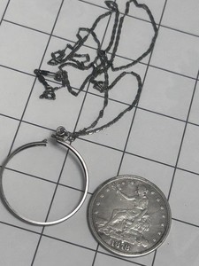 1878 S Trade Dollar “Opium” Locket Silver Hinged Locket Box Stash Hide