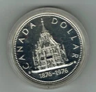 1976  Canadian Library of Parlaiment SILVER Dollar
