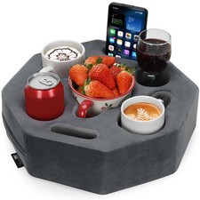 Couch Cup Holder Pillow,Couch Drink Holder,Octagon Couch Caddy for Coffee Cup...