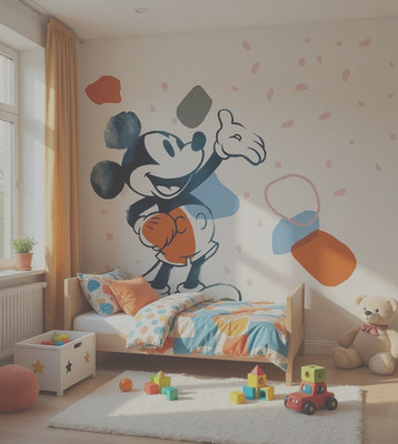 Baby Jungen Tapete Wandbild 98x110 Zoll Mickey Mouse Disney Bild Kinderzimmer