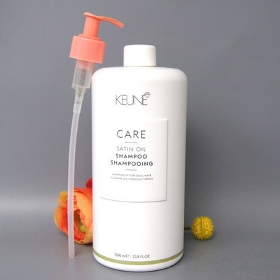 With Pump Keune Care Satin Oil Shampoo 1000ml / 33.8oz
