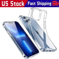 For iPhone 15 14 13 12 11 Pro Max Mini Soft Silicone Clear Cover Shockproof lot