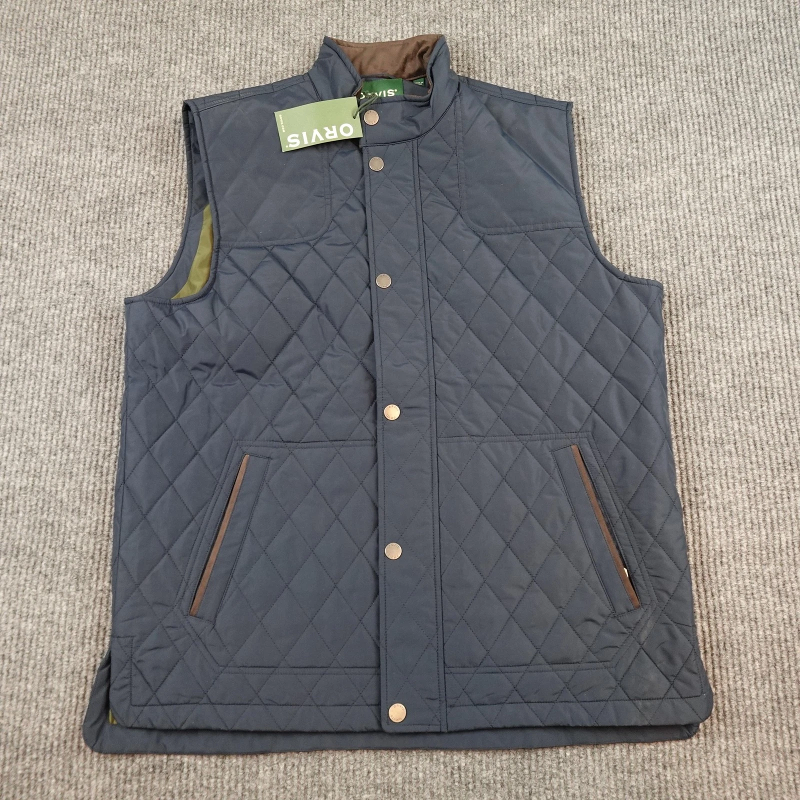 Orvis Vest Mens Large Blue Quilted Snap Padded Lined Insulated Outdoor Casual
Opens in a new window