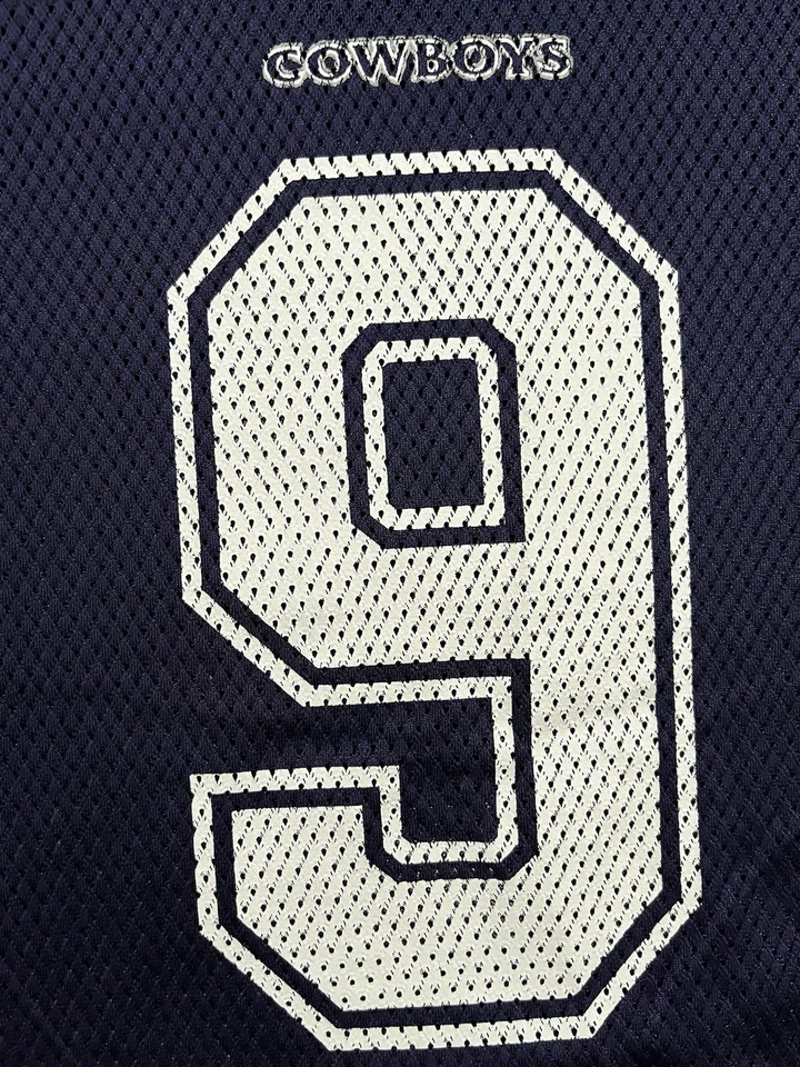 Camiseta de fútbol americano Reebok Dallas Cowboys Tony Romo 9 On Field NFL NIÑOS MEDIANA 10-12 Foto 4 de 4