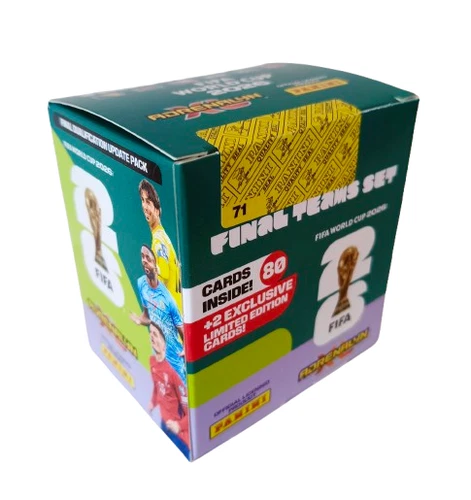 PANINI Adrenalyn XL FIFA WORLD CUP 2026 box FINAL TEAMS SET 80 cards + 2 LIMITED