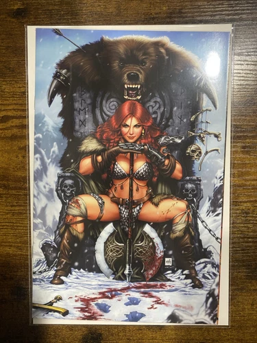 SAVAGE RED SONJA #3 * NM+ * MIKE KROME EXCLUSIVE VIRGIN VARIANT  🔥🔥🔥