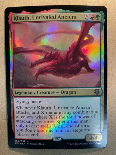 MTG 1x FOIL Klauth, Unrivaled Ancient Commander: Adventures in the Magic x1 NM
