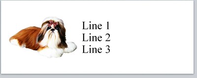 Personalized Address Labels Shih Tzu Dog (JX 478)