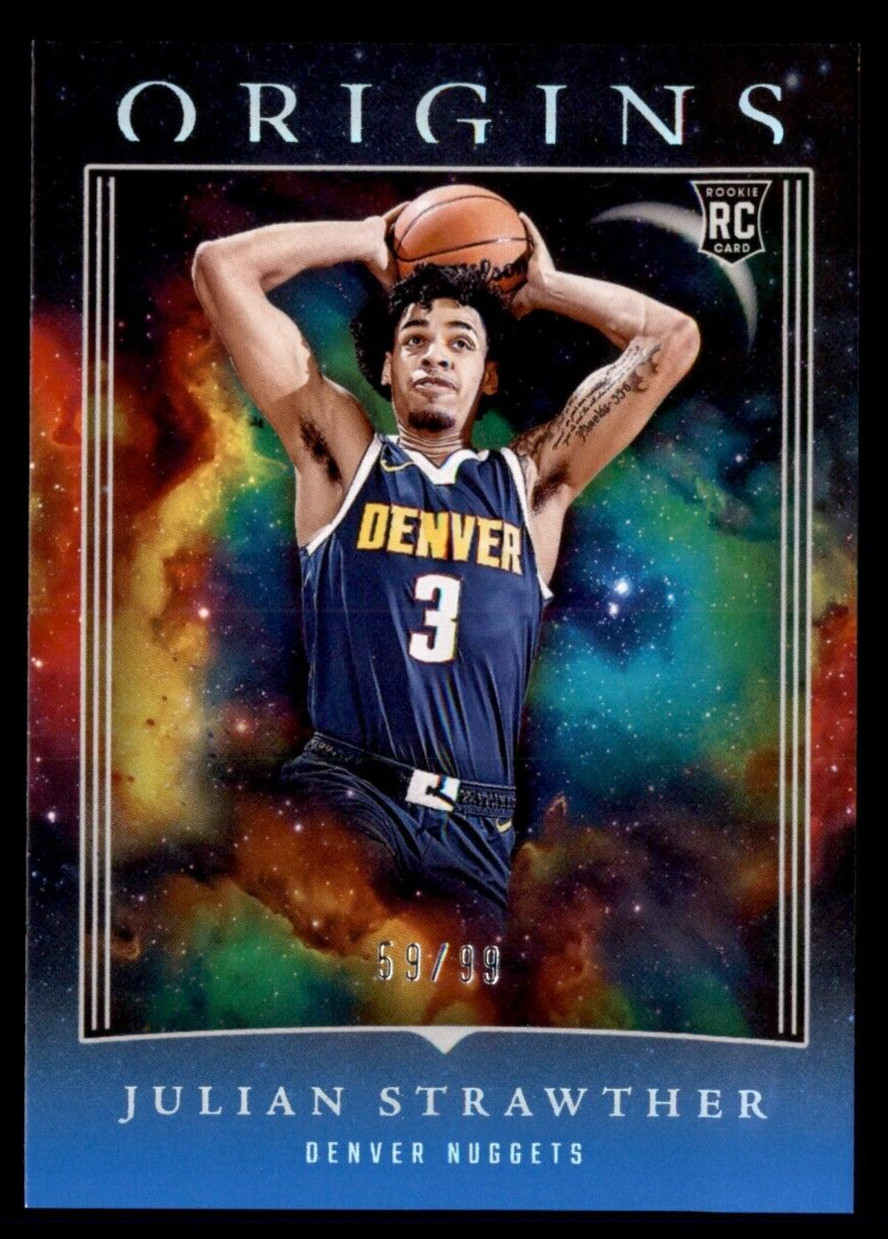 2023-24 Julian Strawther RC /99 Panini Origins Blue Rookie #50 | Denver Nuggets