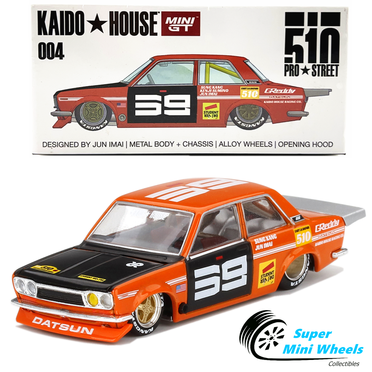 MINI GT 街道ハウス　Datsun 510 4X4 WagonV2チェイス Datsun 510 4x4 Wagon Kaido off Road V2 CHASE Announce Date