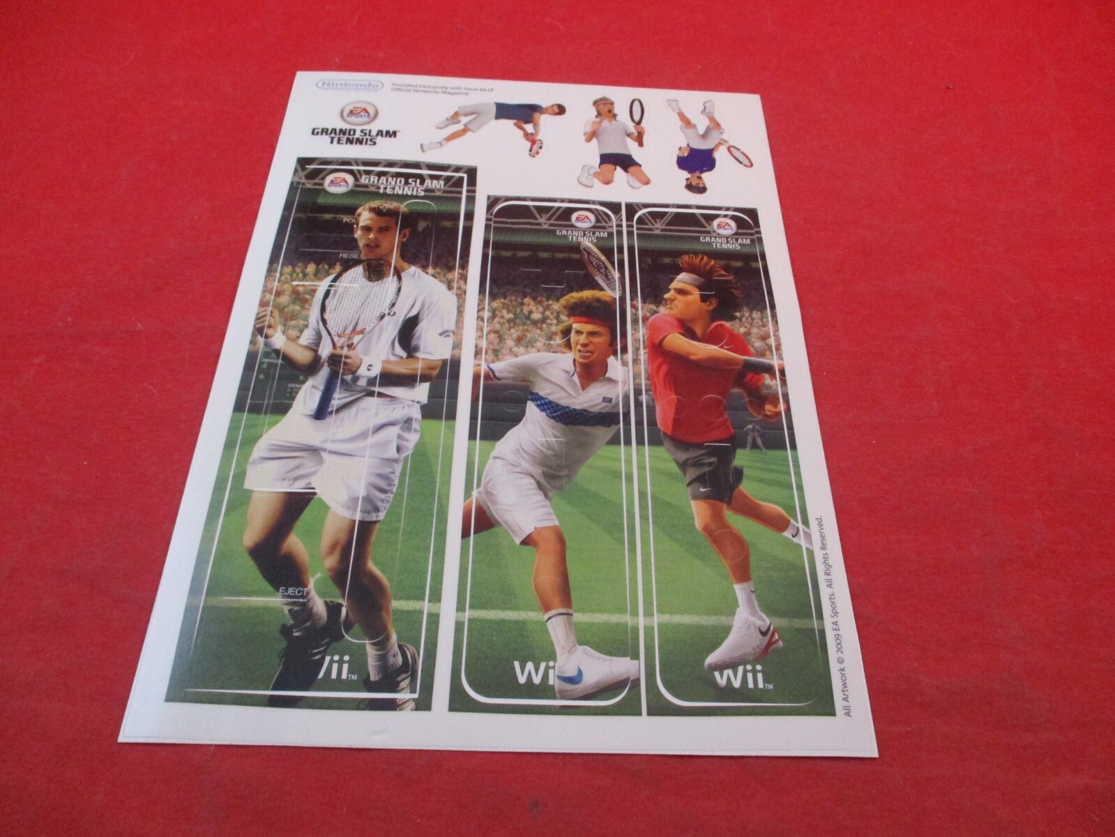 Grand Slam Tennis Nintendo Magazine Wii Promo Controller/Console Skin Sticker-image