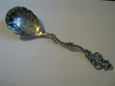Thorvald Marthinsen OLDEMOR 830 Silver 6 3/4" Shell Spoon 412, Berry Sugar Tea