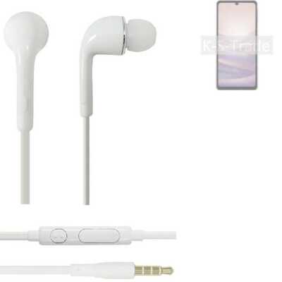 Kopfhörer für Sharp Aquos Sense7 headset Ohrstöpsel in ear plug weiß