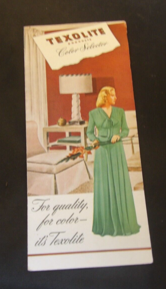 1950s MCM Decor Brochure - Texolite Paint Color Clues by US Gypsum