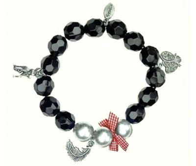 Spiegelburg REBELLA Armband ''Fancy!'' Mit Metall-Anhängern & roter Schlaufe 93078