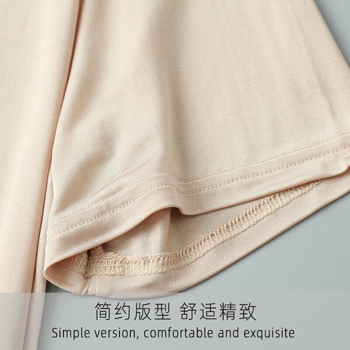 Men 100% Mulberry Silk Knitted T Shirts Underwear Short Sleeve Tops Shirt Cool - Picture 4 of 24