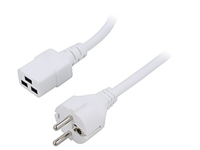 SN25-3/15/5WH Kabel 3x1,5mm2 CEE 7/7 (E/F) Stecker,IEC C19 weiblich PVC 5m LIAN