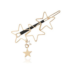 JUESJ Metal Hollow Out Star Hairpins Exquisite Hair Clips Hair Accessory