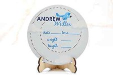 Airplane baby announcement sign  Personalized birth stat sign