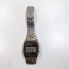 Vintage Seiko LCD Stainless Steel Men's Watch A127-5019 Gold Silver