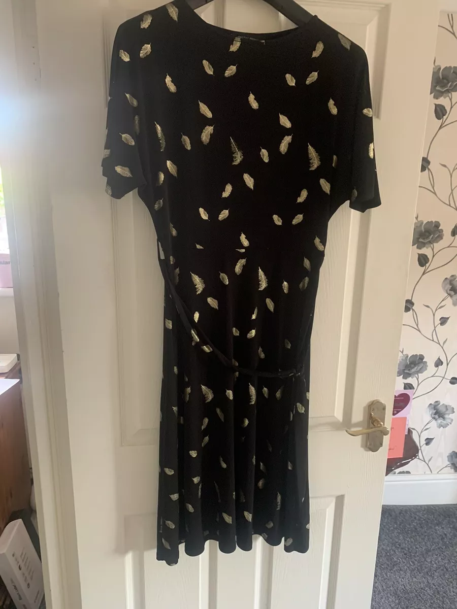 Dorothy perkins black top and gold dress