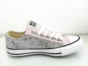 converse basse argento