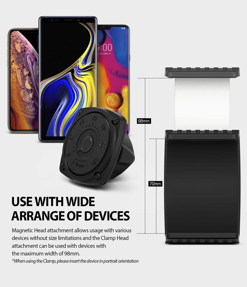 Ringke 2 in 1 Gear CD Slot Car Phone Holder Magnetic Cradle Mount 360° Rotation - Image 4 of 4