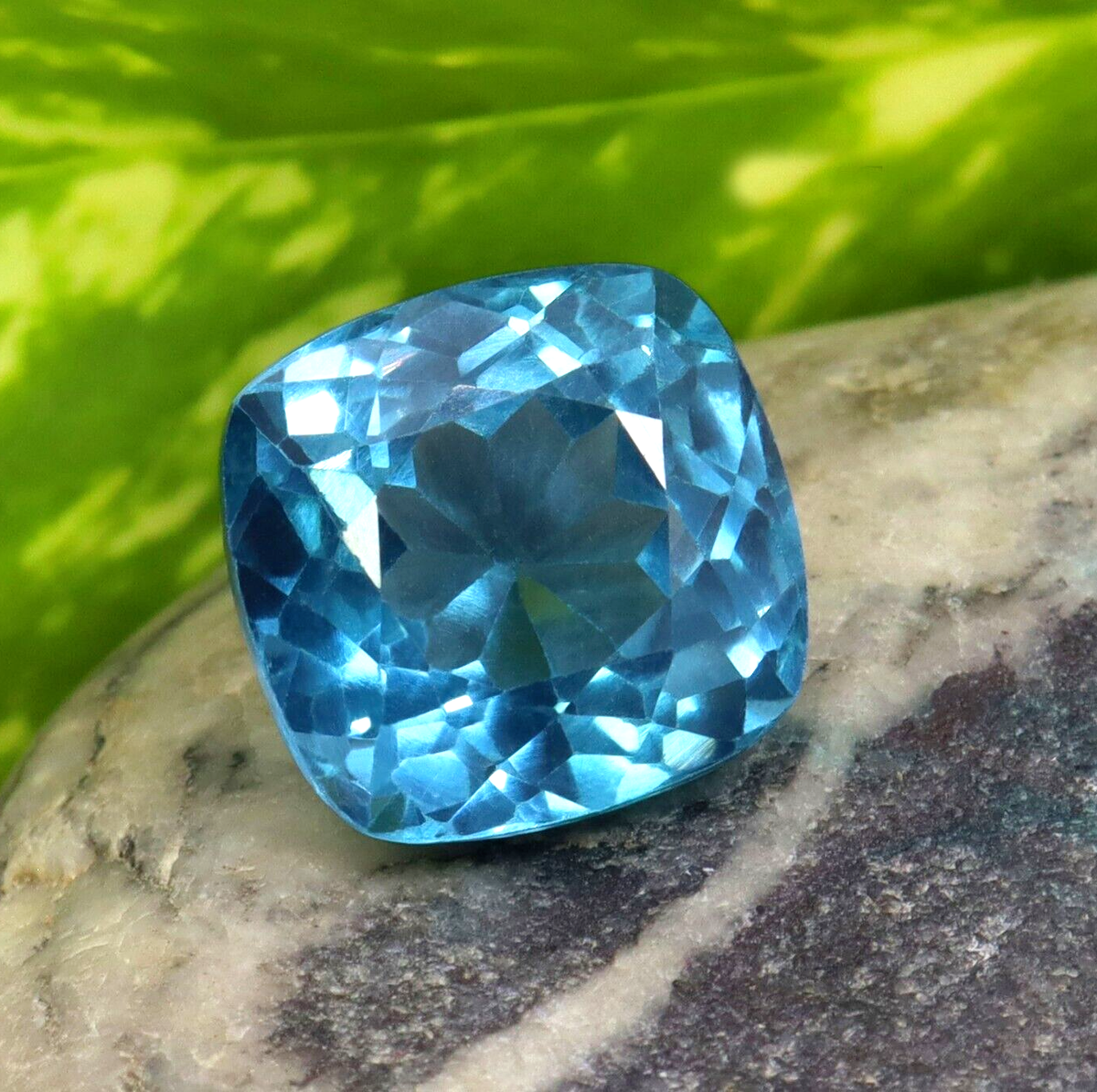 7.35 Ct Natural Ceylon Blue Spinel Cushion Cut Loose Faceted Gem