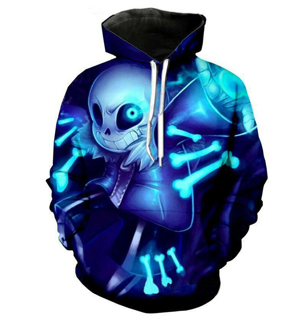 Game Undertale Sans Hoodie Sweatshirt Hooded Zipper Jacket Coat Cosplay  Costume