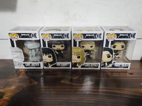 Funko POP! Lot - Metallica - James Hetfield 57, Lars Ulrich 58, Kirk Hammett 59