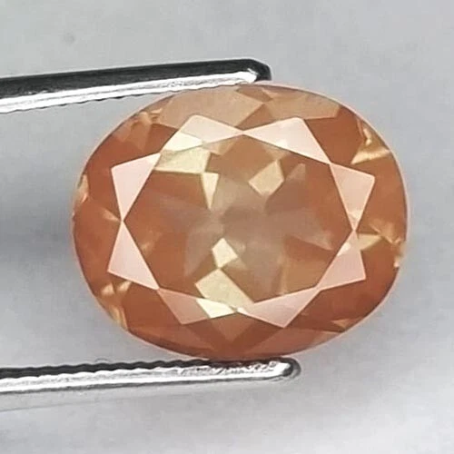 SPARKLING !!! 3.50 CTS. NATURAL OVAL 9X11 MM SHAPE CONGO MOLDEN RED ANDESINE GEM - Image 2 of 4