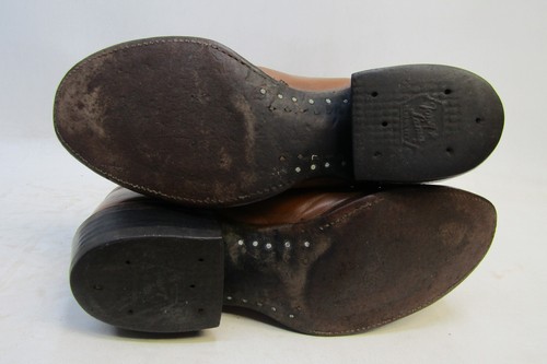 Botas vaqueras de cuero marrón Gold Label TONY LAMA para hombre talla 8 D - Imagen 9 de 11