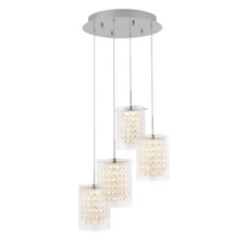 SELECT YOUR PARTS ONLY Artika Crystal Cube 17-Watt 4 Light LED Pendant Light
