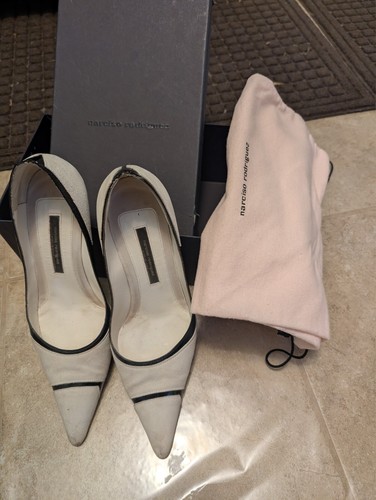 Narciso Rodriguez white heels 36.5 6 - Imagen 5 de 5