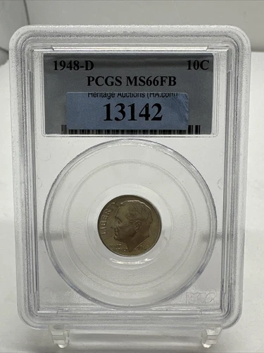 1948-D Roosevelt Dime 10C PCGS MS 66 FB #BLK18